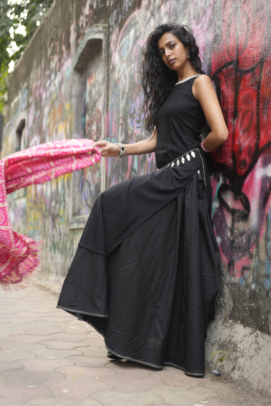 Kali Skirt - super black, super flared