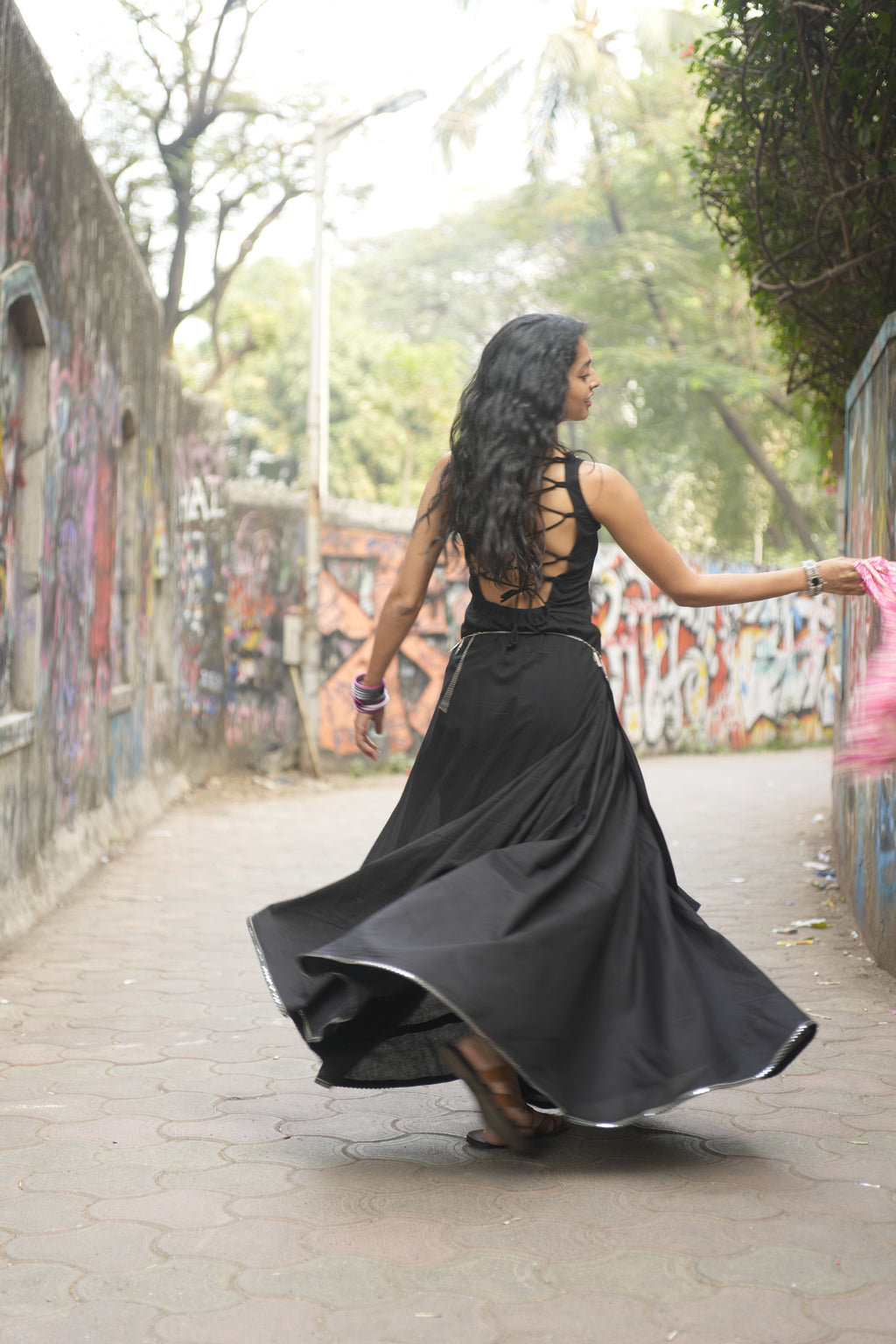 Kali Skirt - super black, super flared