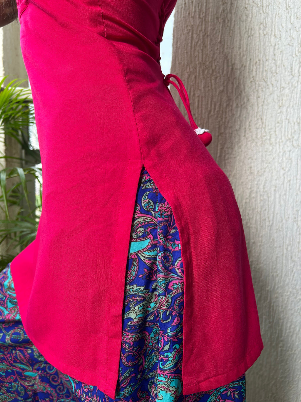QUEEN Kurti - medium length modest RANI PINK corset kurti