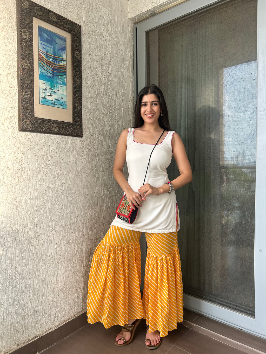 Bindee Basic White Tank Top Kurti
