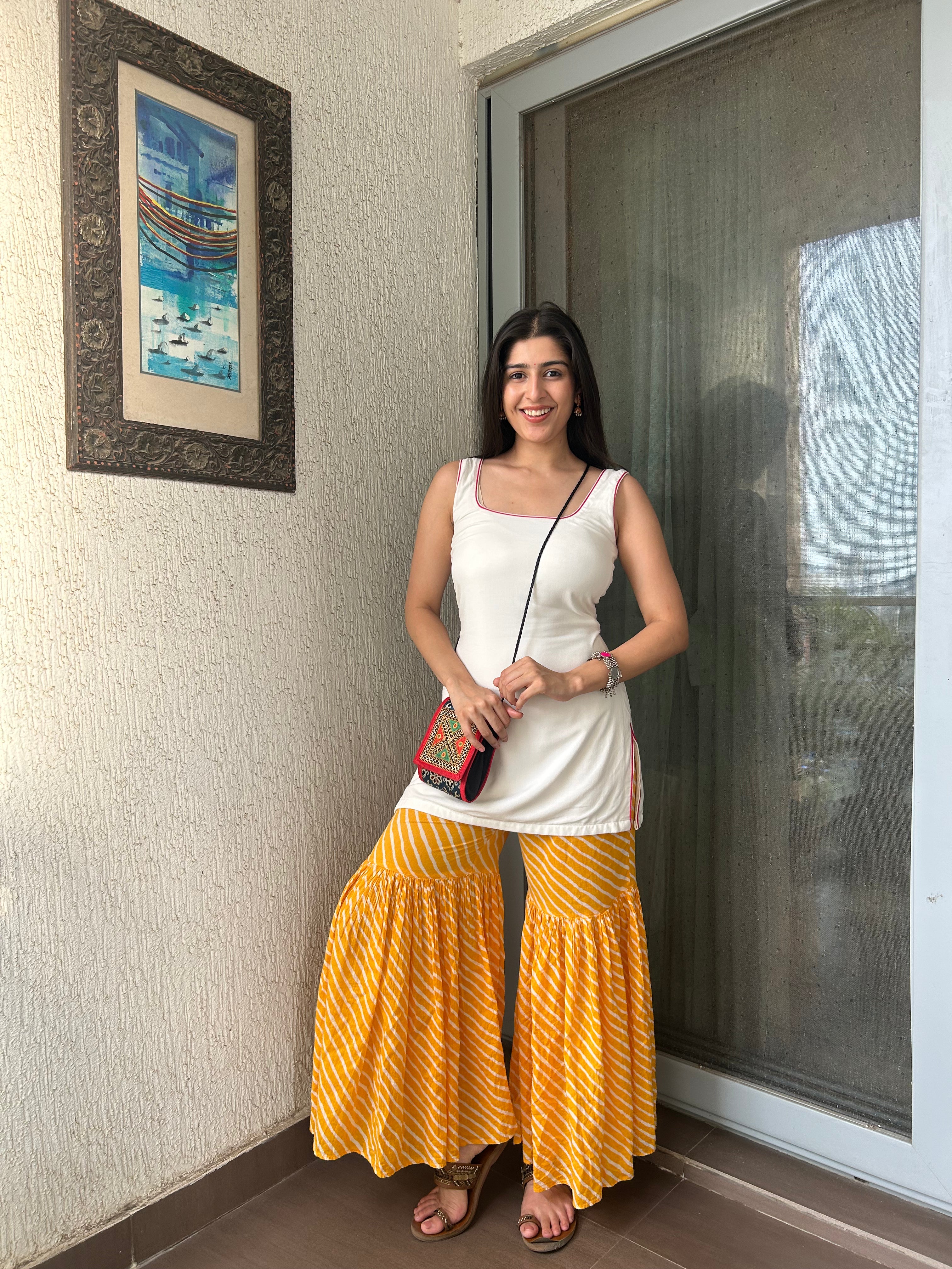 Bindee Basic White Tank Top Kurti