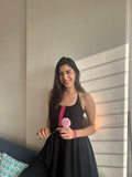 KAADHA COLA- BLACK Halterneck Kurti