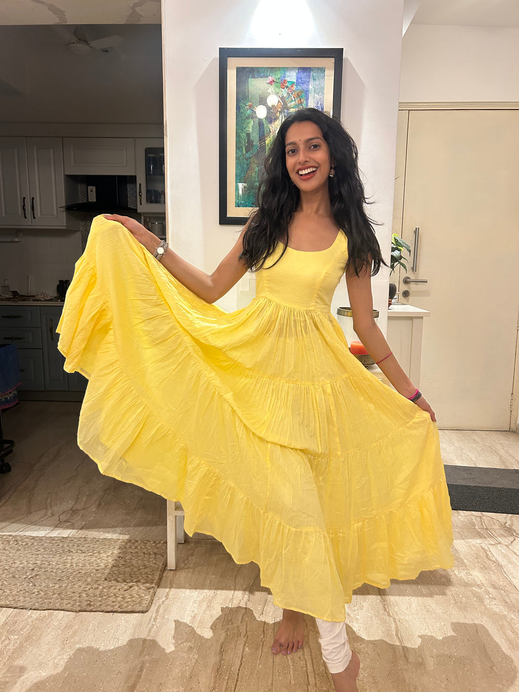 AAMRAS - The perfect Butter yellow anarkali