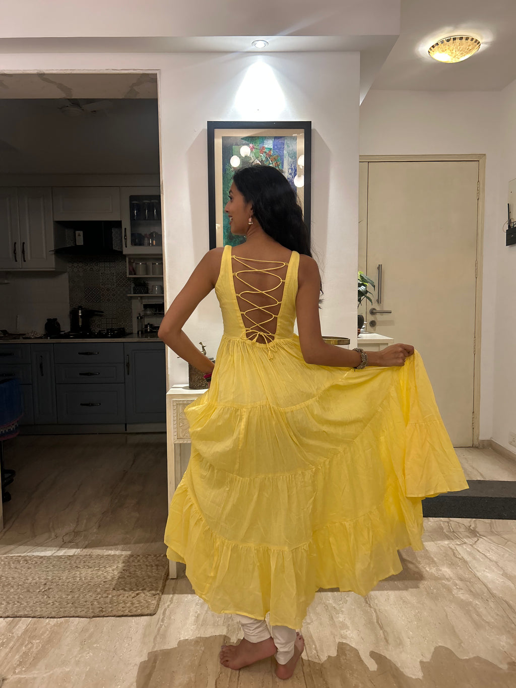 AAMRAS - The perfect Butter yellow anarkali