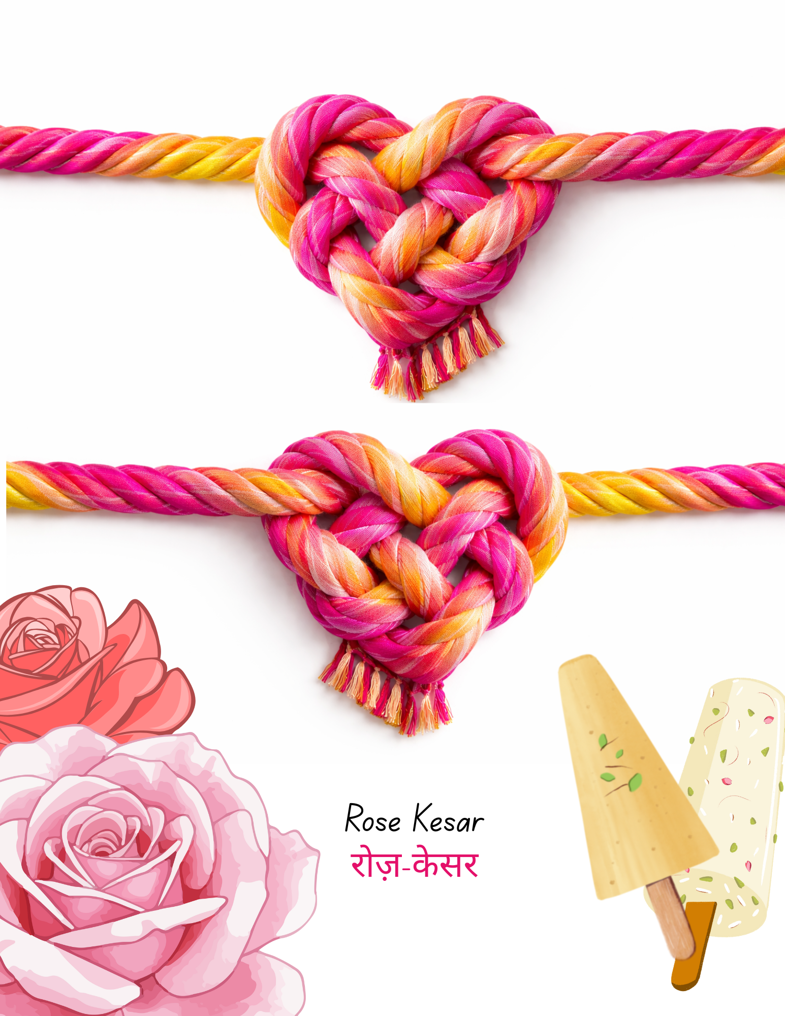 Rose-Kesar Dupatta : dipped in love