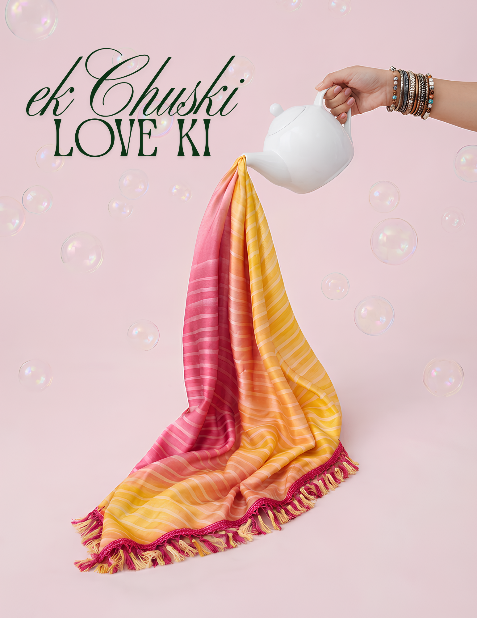 Rose-Kesar Dupatta : dipped in love